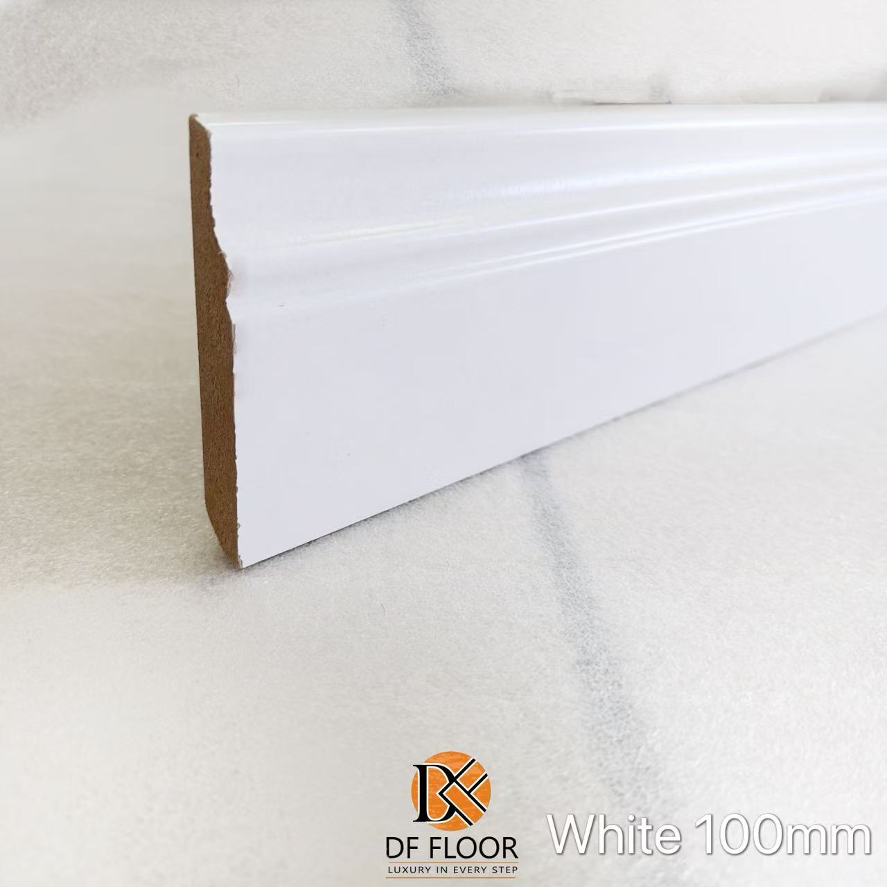 Laminate Skirting 100mm White 2.4m per piece